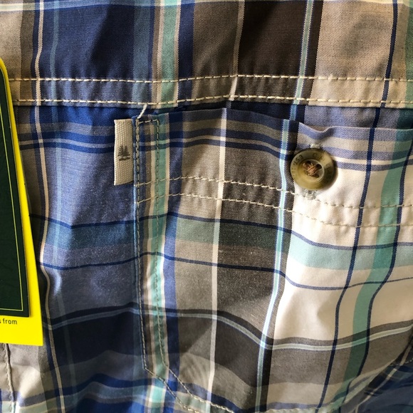 G.H. Bass Short Sleeve Turbo Dry Sun Blocker Button Down Shirt XL New with Tags - Picture 5 of 8